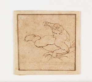 Study of a Reclining Male Figure by Francesco Allegrini